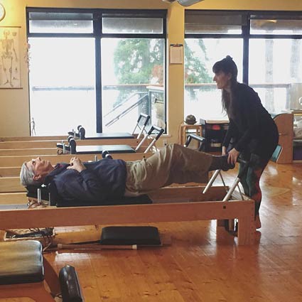 Pilates Privates at our studio in Davis Bay, BC